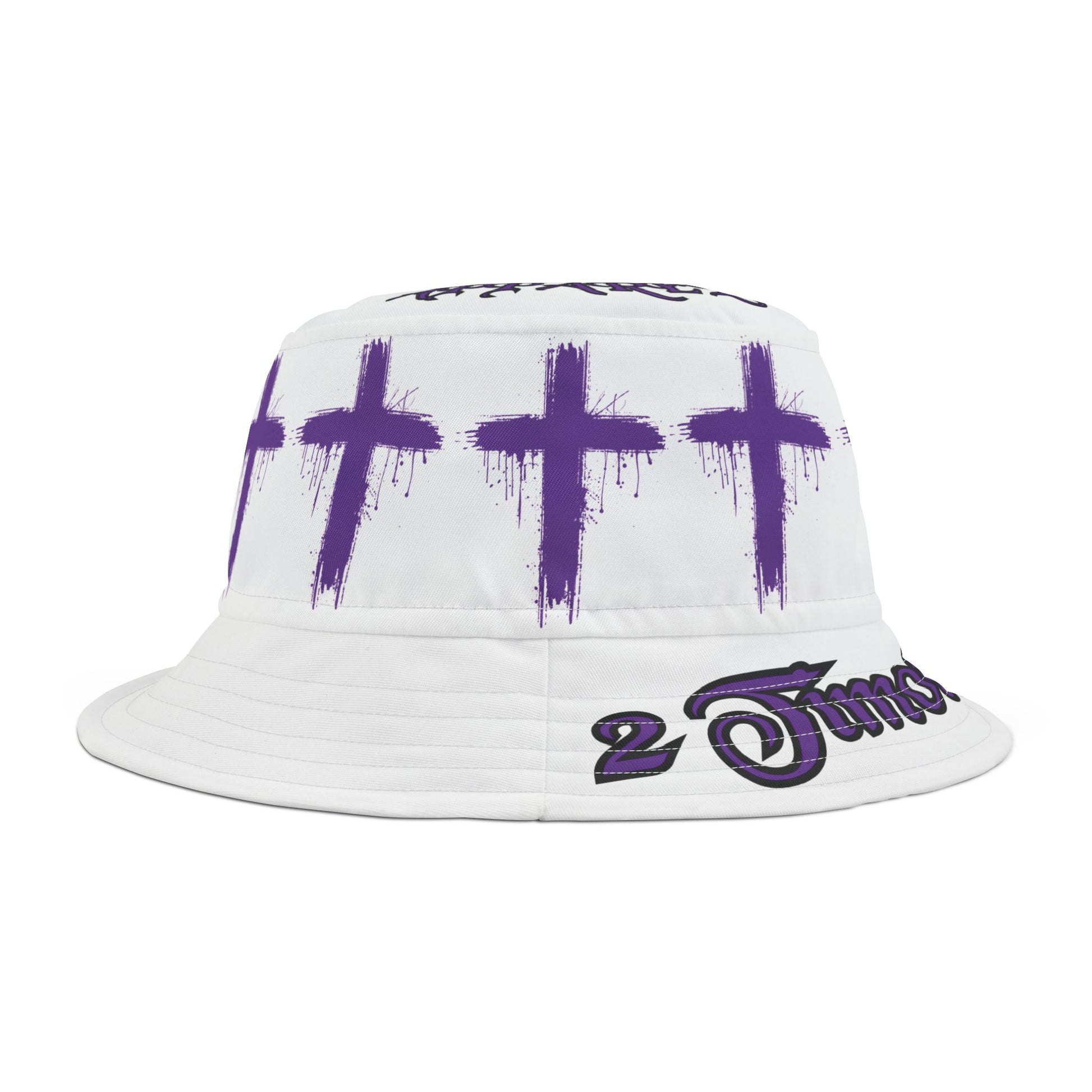 Bucket Hat with Crosses